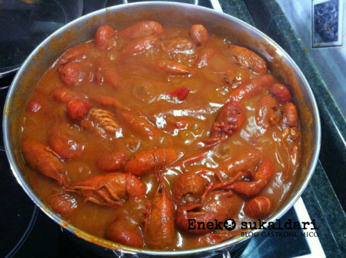 Cangrejos de río en salsa amama Puri versión 2.0