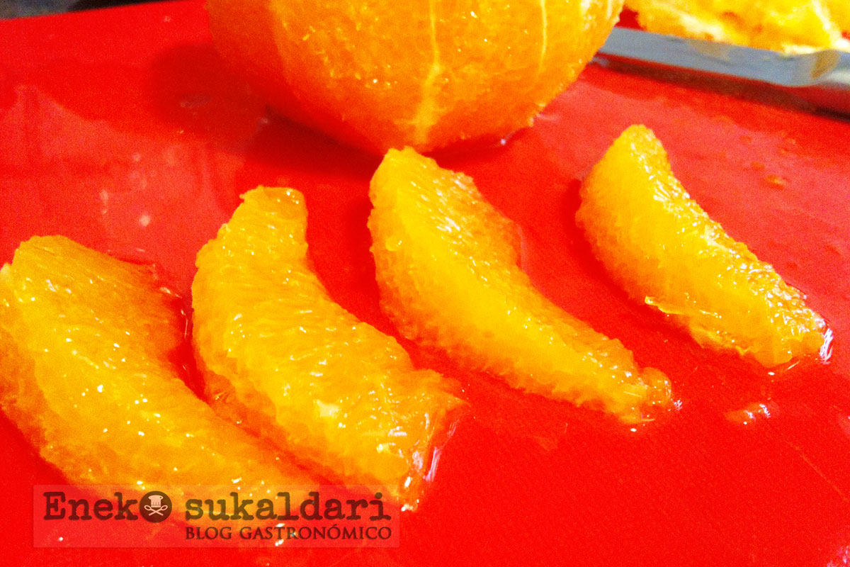 Naranjas con miel e Idiazabal